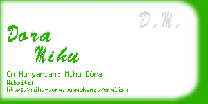 dora mihu business card