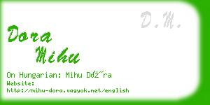 dora mihu business card